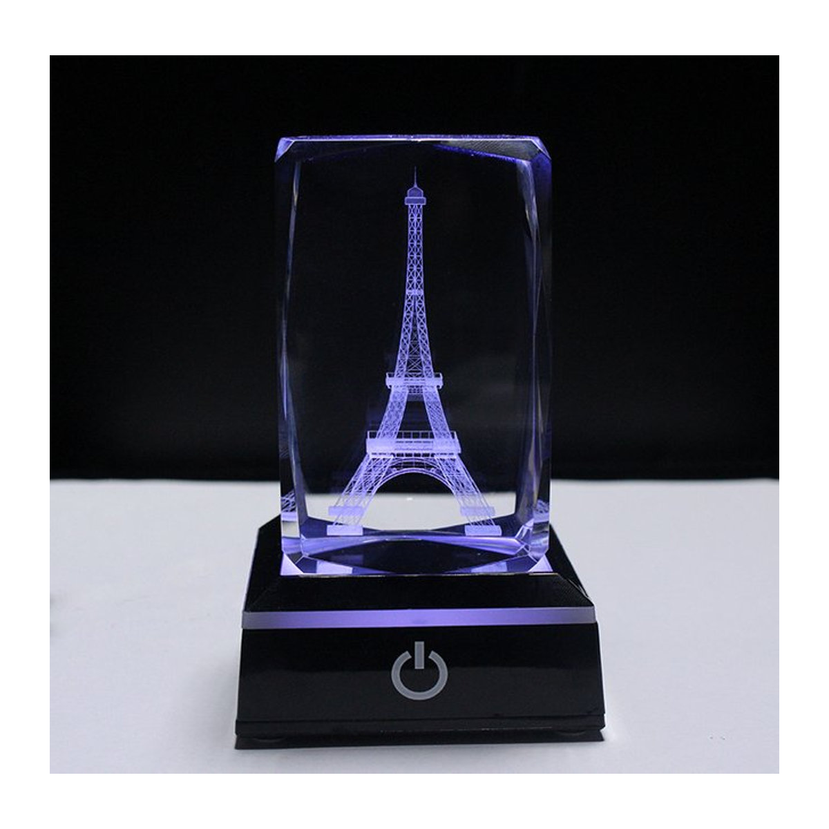 will&ann LED Nachttischlampe mit Touch-Schalter und buntem Display in Silber/Schwarz - Bild 1