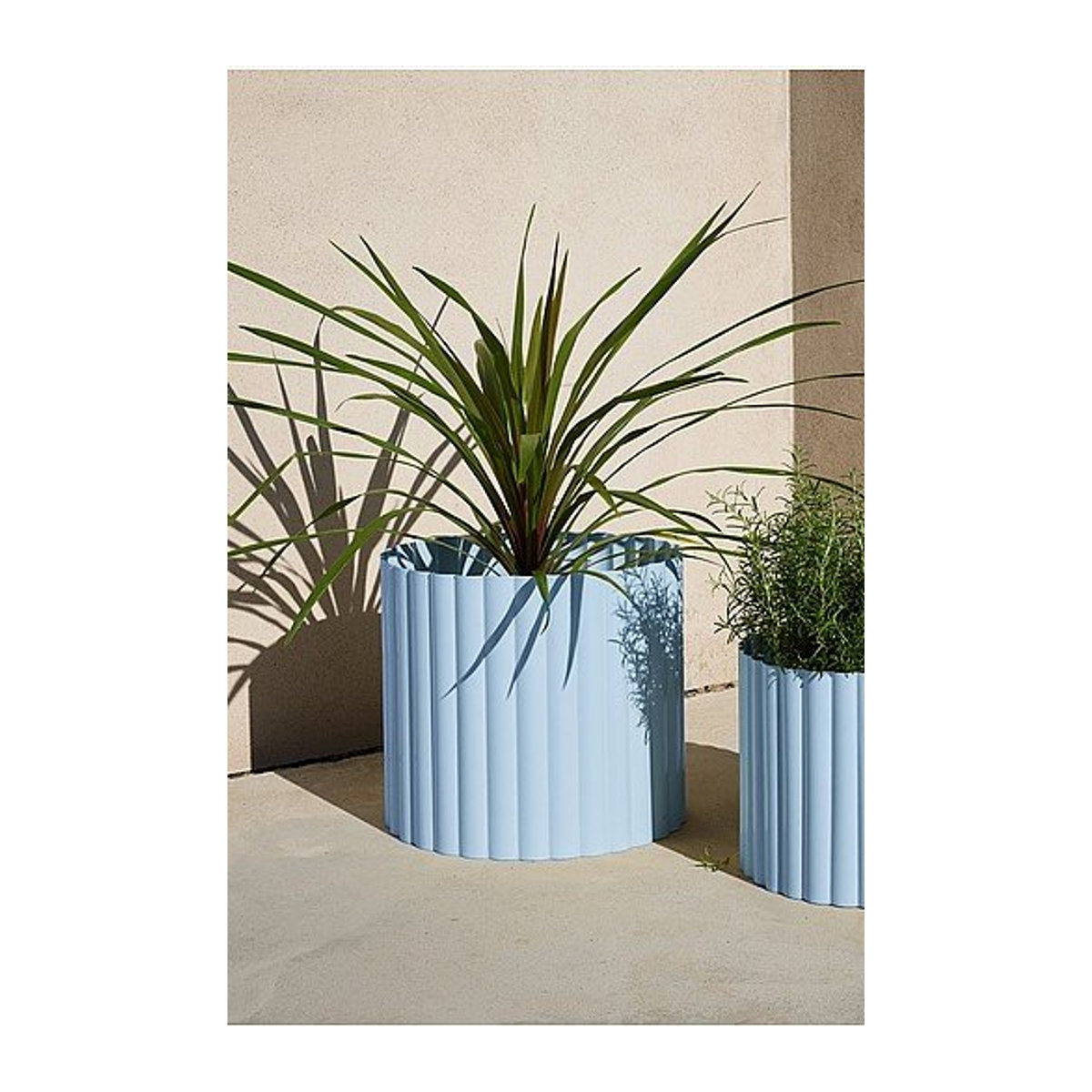 WILL Outdoor-Topf 2er-Pack rund aus Metall in Blau - Bild 1