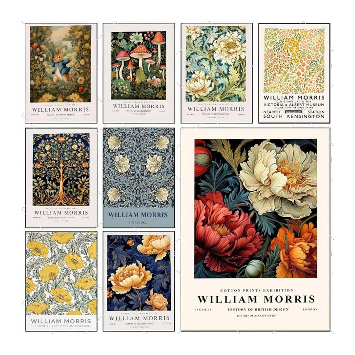 William Morris Kunstposter Floral Vintage Wandaufkleber Mehrfarbig B: 20 cm, H: 15 cm, T: 15 cm - Bild 1