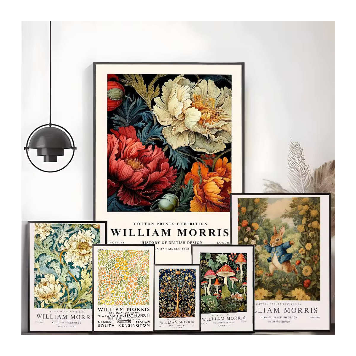 William Morris Kunstposter Floral Vintage Wandaufkleber Mehrfarbig B: 20 cm, H: 15 cm, T: 15 cm - Bild 2