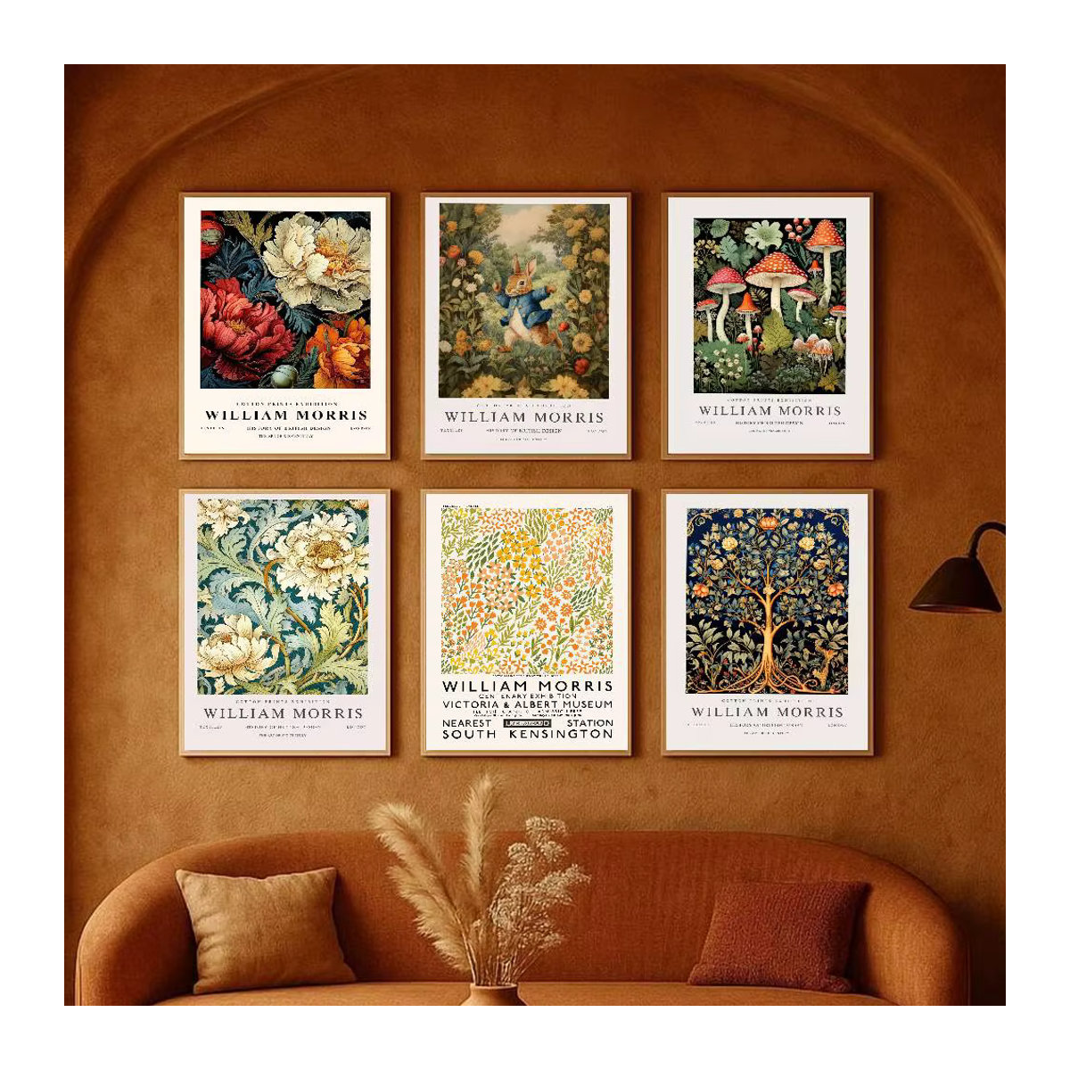 William Morris Kunstposter Floral Vintage Wandaufkleber Mehrfarbig B: 20 cm, H: 15 cm, T: 15 cm - Bild 3