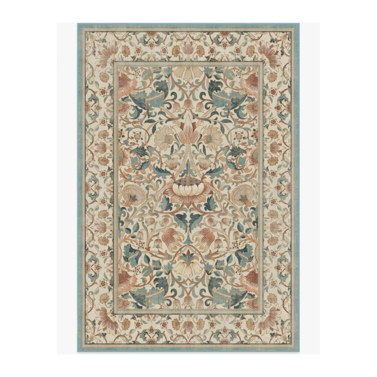 William Morris Luxus Kunst Teppich mit Rose Textur im Art Deco Design für dein Wohnzimmer und Schlafzimmer - Bild 1