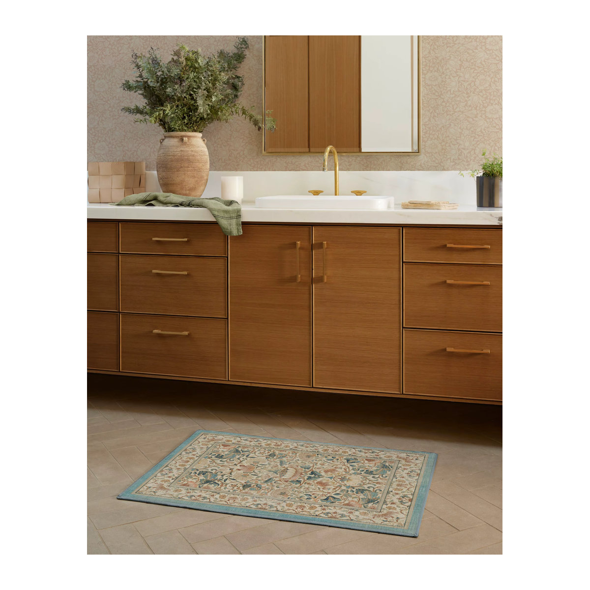 William Morris Luxus Kunst Teppich mit Rose Textur im Art Deco Design für dein Wohnzimmer und Schlafzimmer - Bild 2