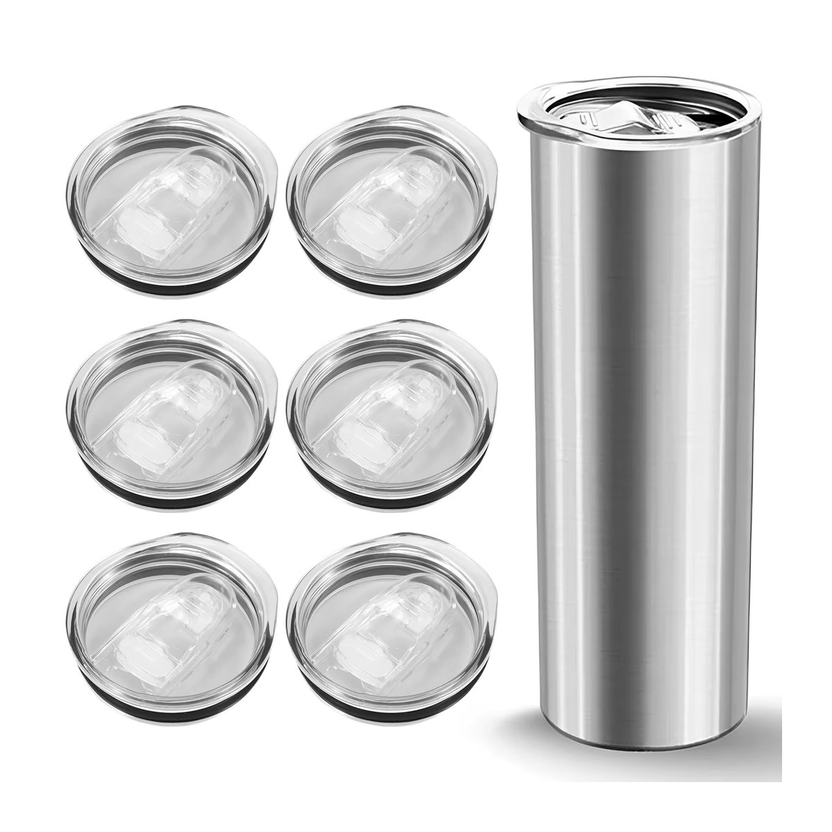 Willstar 6-teiliges Set aus auslaufsicheren Becherdeckeln für 20 Unzen Thermoskannen und Wasserflaschen in Clear - Bild 6