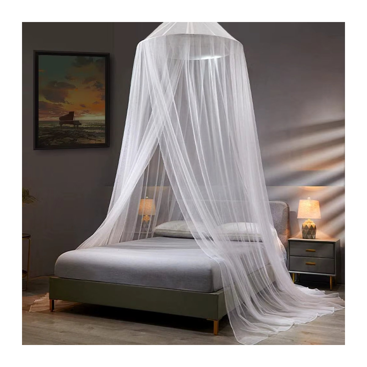 Willstar Moskito Netz in Kuppelform aus atmungsaktivem Polyester, weiß, Insektenschutz für Bett und Zelt - Bild 5