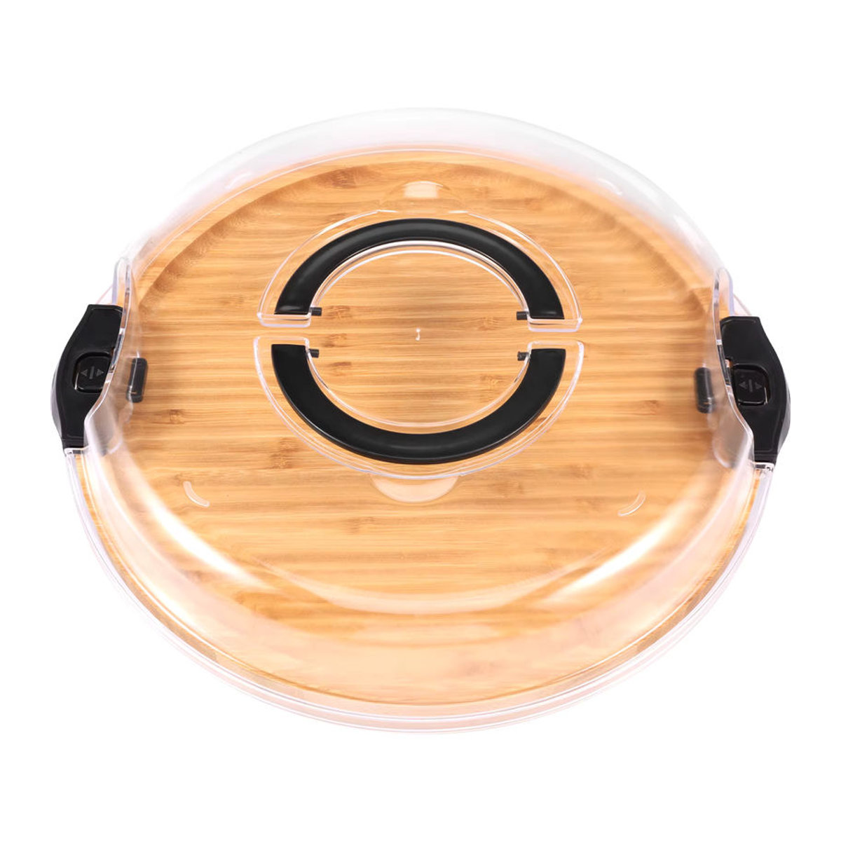 Willstar Rundes Charcuterie-Brett aus Holz mit Deckel und geteiltem Design in Braun - Bild 6