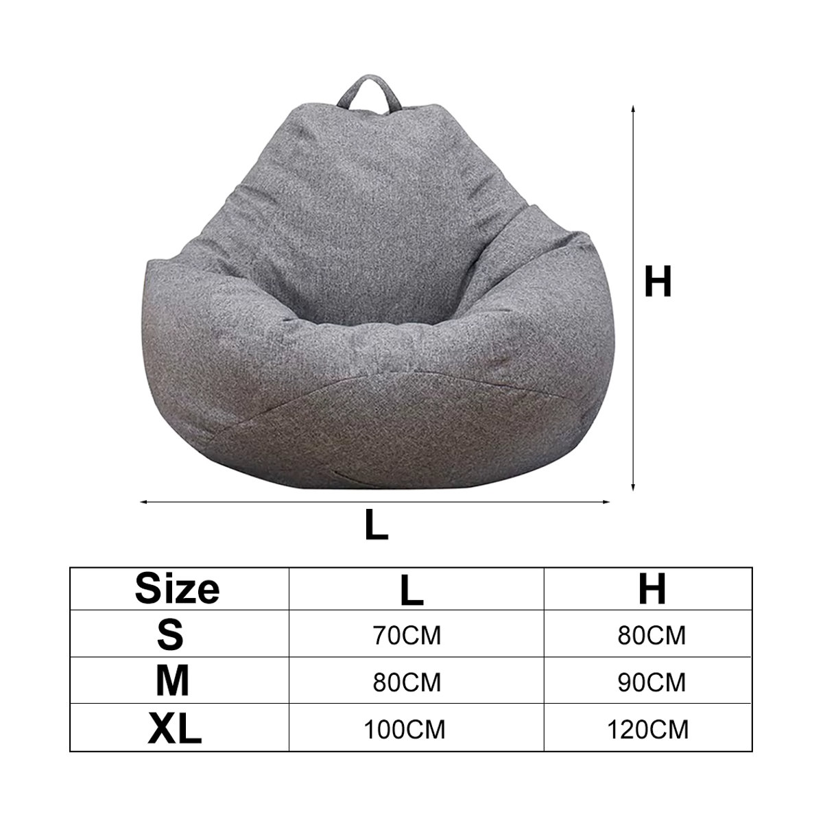 Willstar Sitzsack Abdeckung für Wohnzimmer und Kinder Tatami Stühle, Schutzhülle ohne Füllung, Braun oder Mehrfarbig, S/M/XL - Bild 3