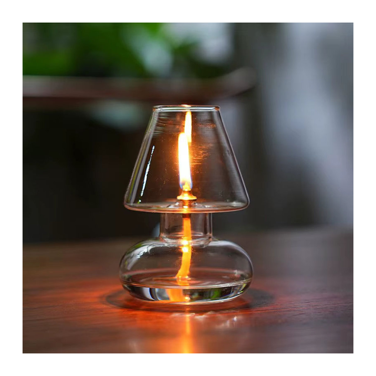 Winddichte Klarglas-Öllampenabdeckung aus Glas als minimalistischer Kerzenständer und dekorative Laterne in Transparent - Bild 2