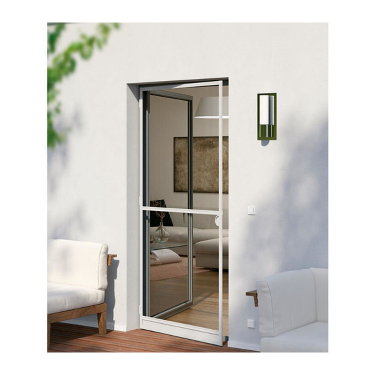 WINDHAGER Insektenschutz-Schiebetür EXPERT aus Aluminium und Fiberglas, Breite: 120 cm, weiß - Bild 3