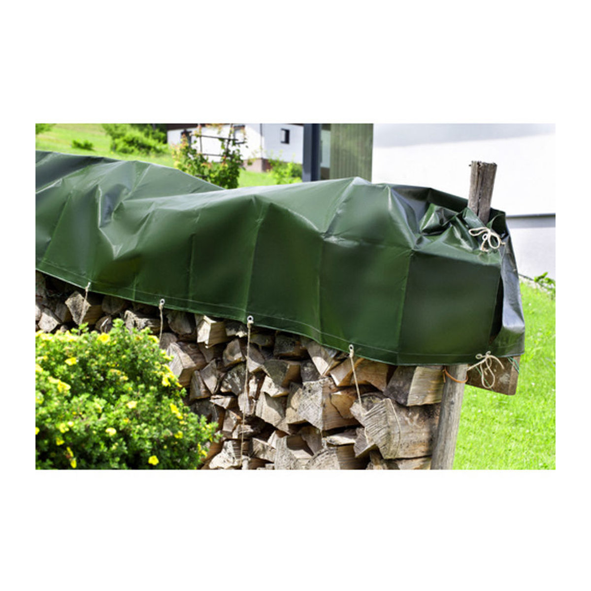 WINDHAGER Schutzplane aus Kunststoff, Farbe: Grün, Breite: 200 cm, Länge: 1000 cm - Bild 2