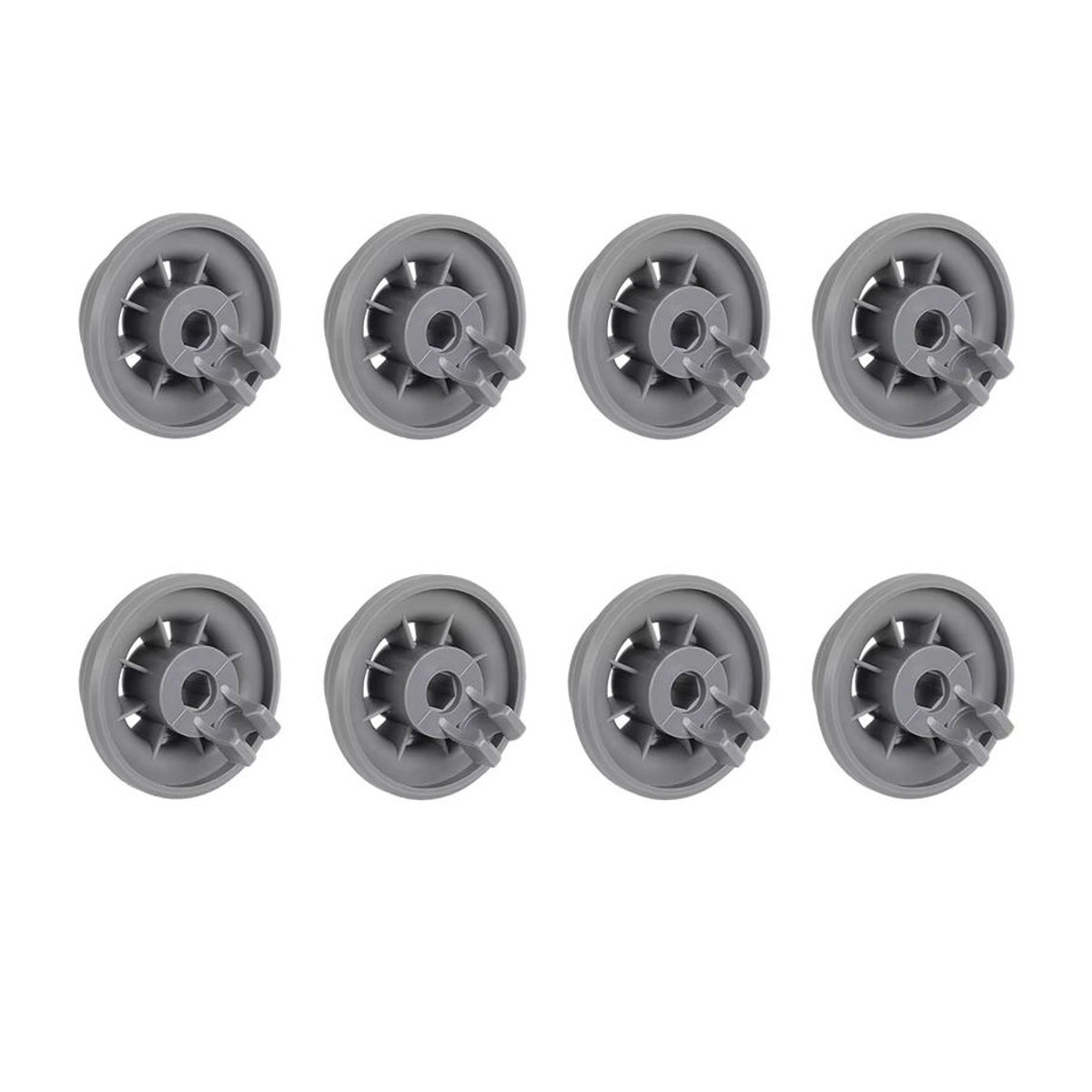 WINDNINJA 8er Set Spülmaschinenkorb-Rollen für den unteren Korb in Grau, passend für Bosch, Balay, Siemens und Neff - Bild 6