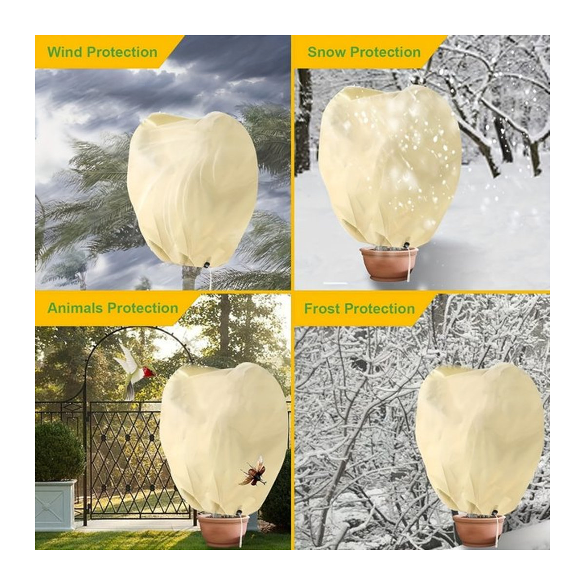 Winter Garden Frostsichere Pflanzenabdeckung aus PP-Material für kleine Topfpflanzen - Bild 1