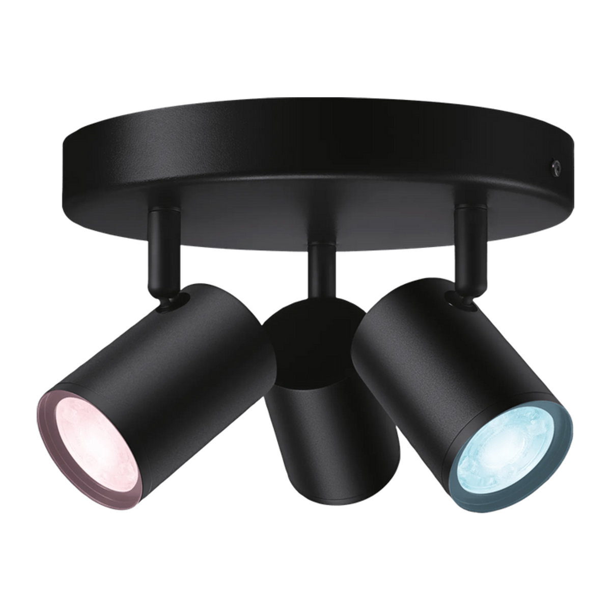 WiZ Imageo 3 Spots Deckenspot in Schwarz mit farbigem und weißem Licht, GU10 - Bild 1
