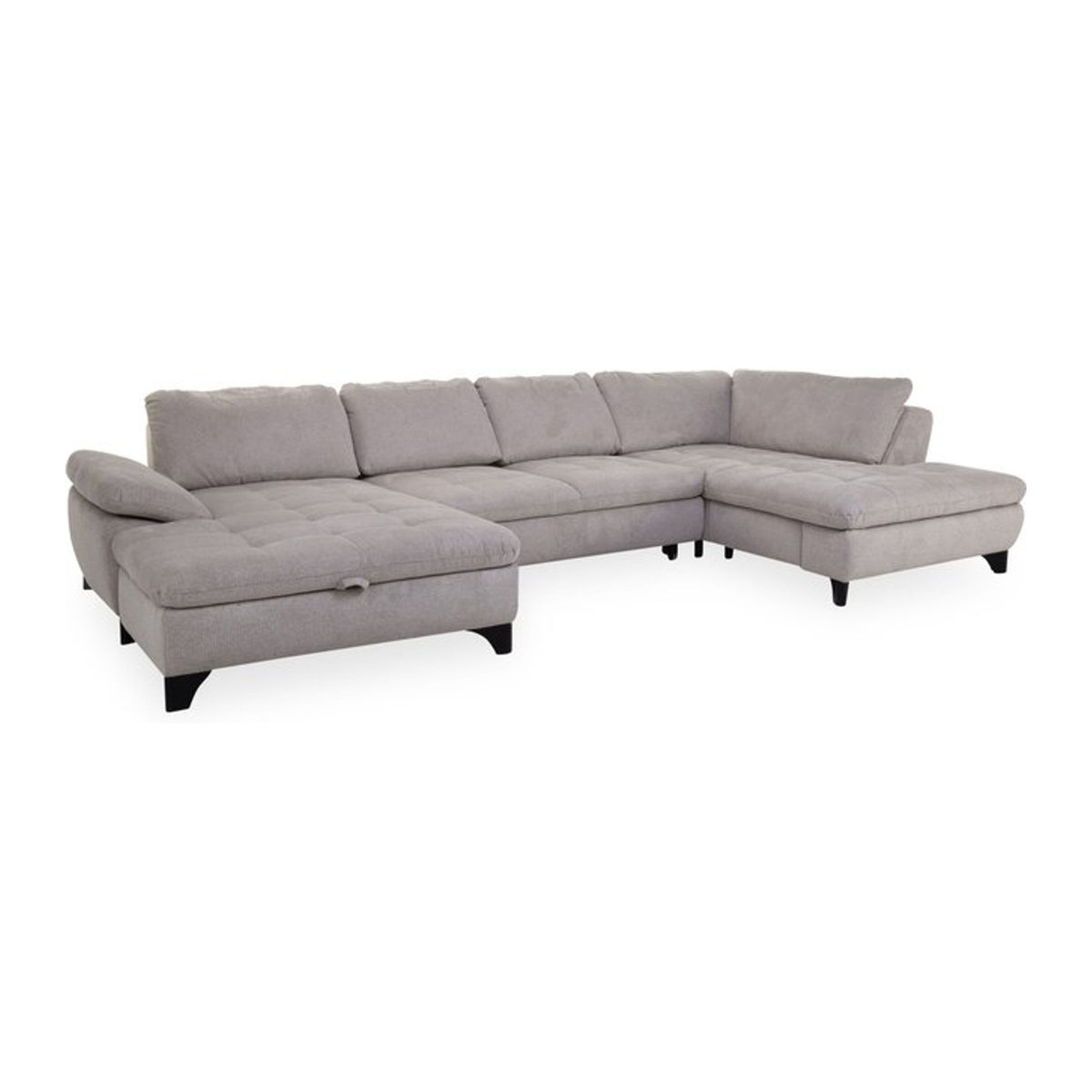 Wohnlandschaft SYSTEMPOLSTER MARGO in Grau Desert aus Stoff und Polyester im modernen Design mit B/T/H: 197 x 150 x 67 cm - Bild 1
