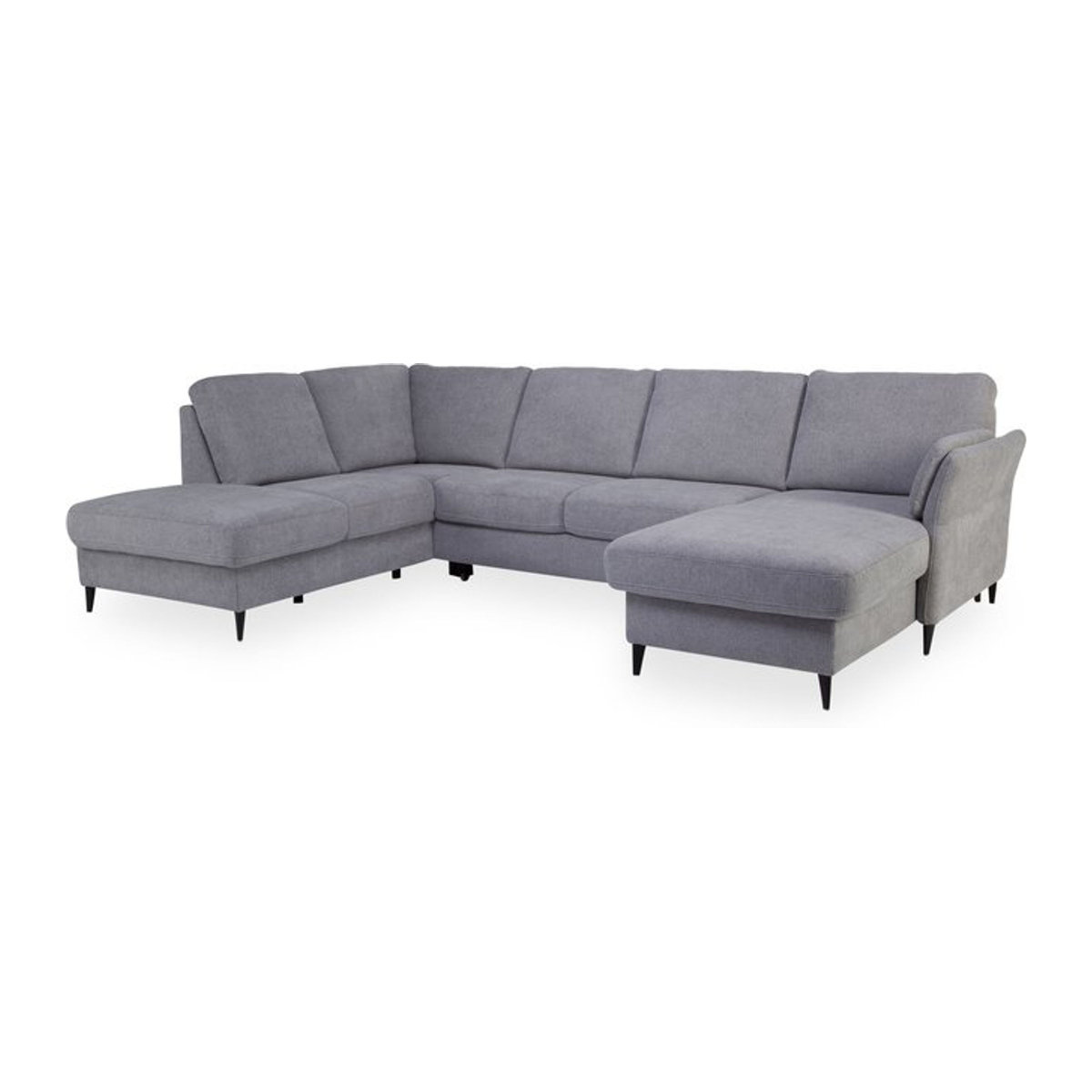 Wohnlandschaft SYSTEMPOLSTER ZAZOU in Grau und Silber aus Polyester-Stoff, B/T/H: 200 x 192 x 56 cm - Bild 1