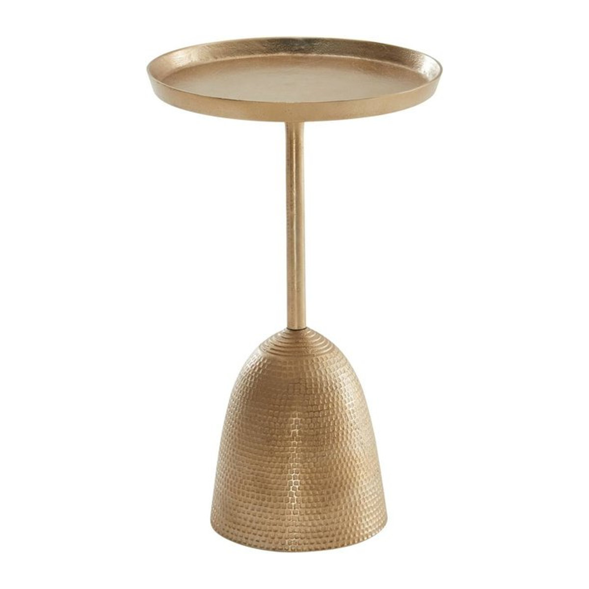 Wohnling Beistelltisch modern rund in Gold aus Metall und Aluminium B/H/T: 33 x 53 x 33 cm - Bild 1
