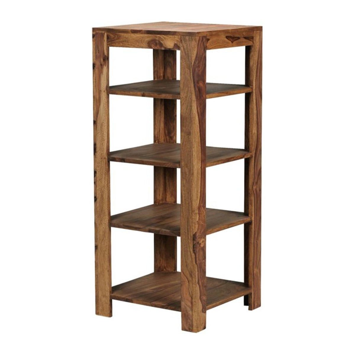 Wohnling Bücherregal aus Massivholz in Natur im skandinavischen Design B/H/T: 44 x 105 x 44 cm - Bild 1