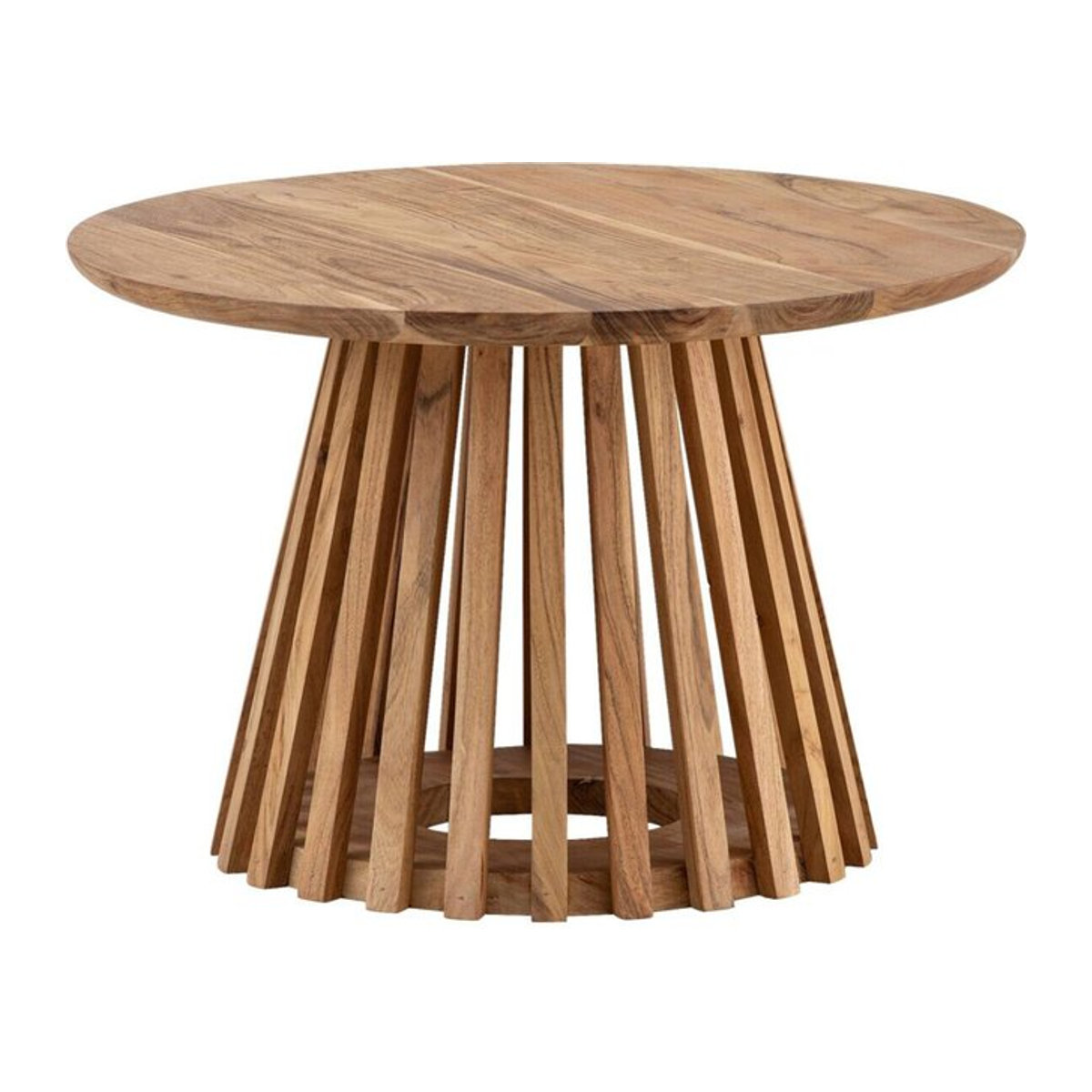 Wohnling Couchtisch aus Akazie Massivholz Rund Braun H: 40 cm, B: 60 cm, T: 60 cm - Bild 1