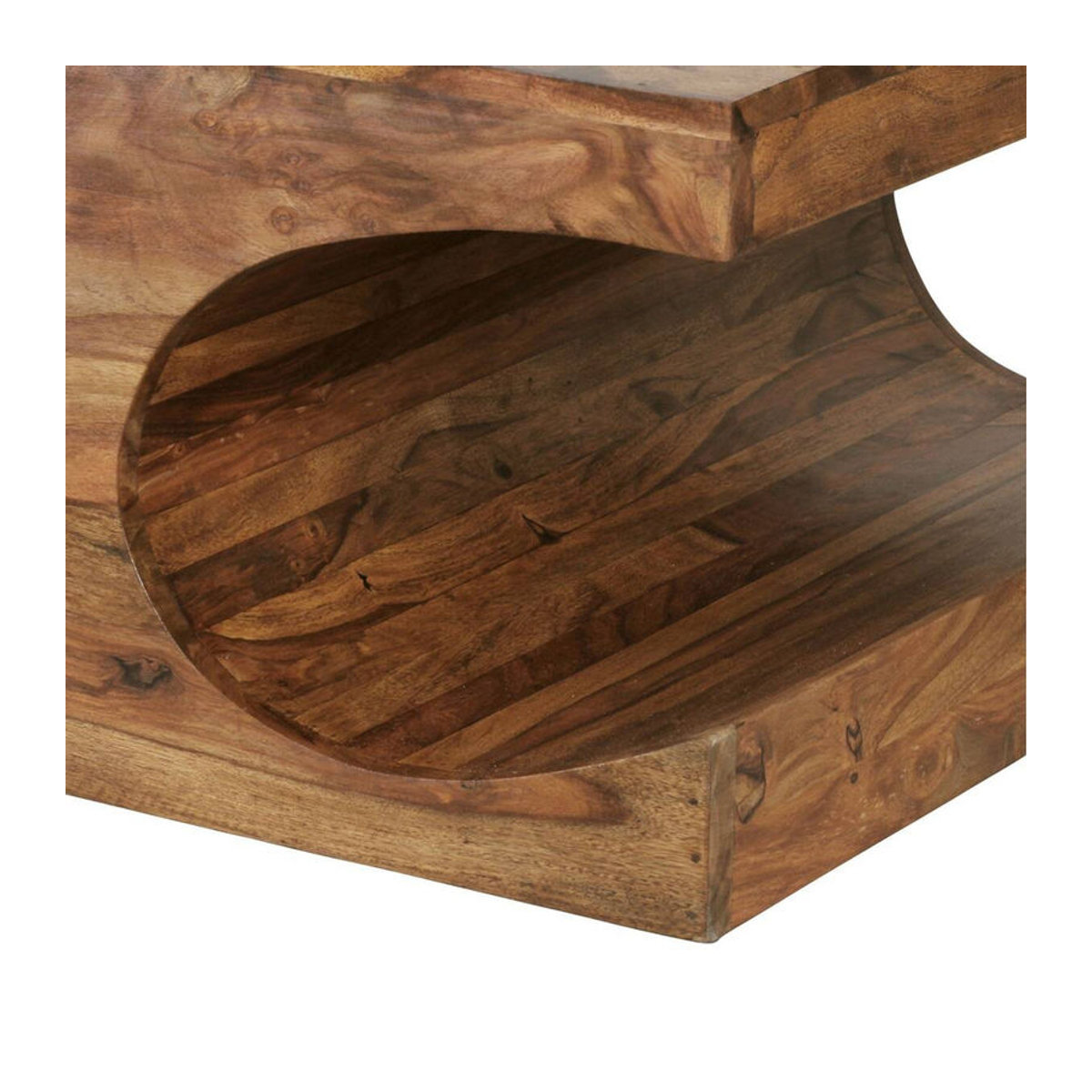 Wohnling Couchtisch aus Massivholz in Braun, modern und rechteckig, B/H/T: 118 x 38 x 70 cm - Bild 4