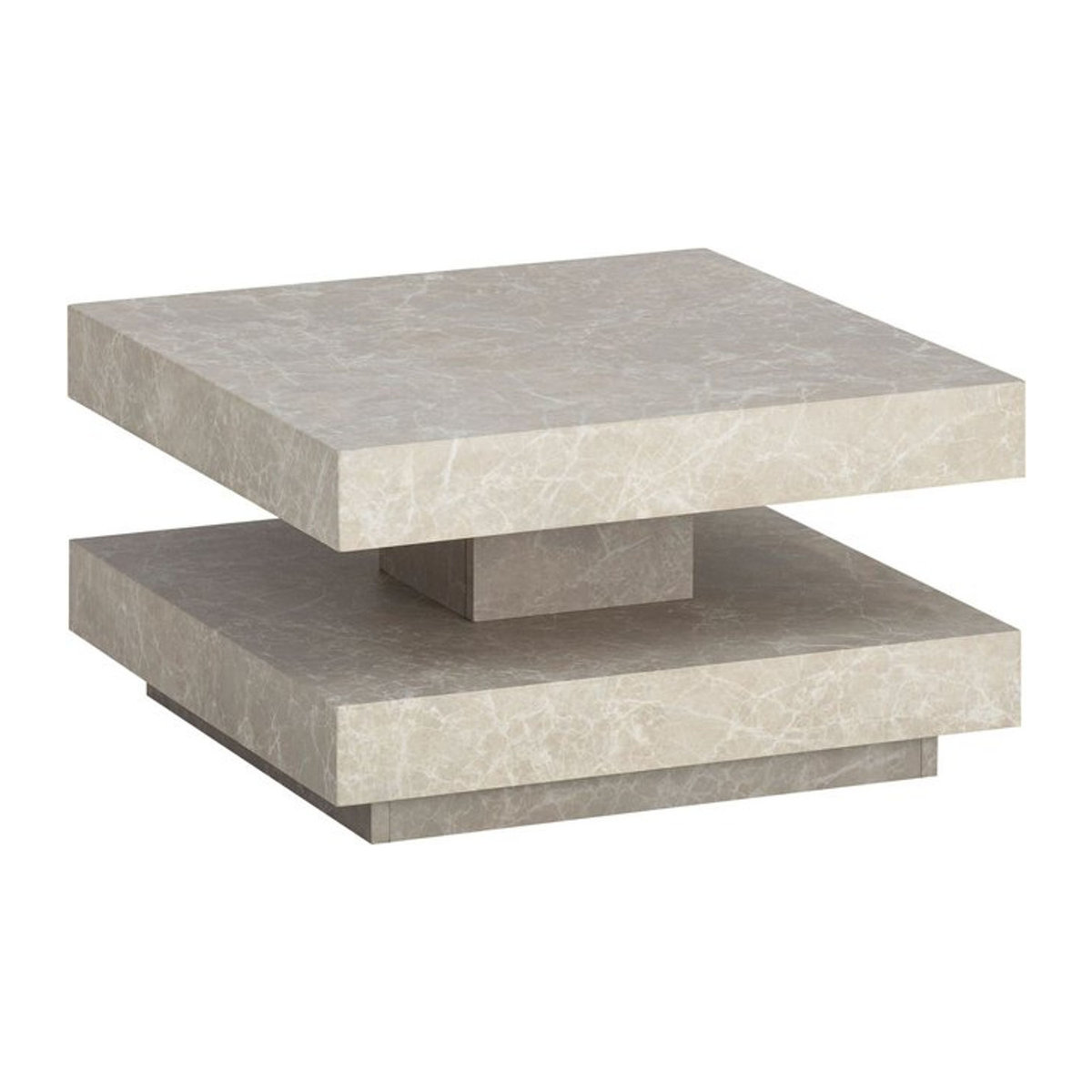 Wohnling Couchtisch Modern Beige B/H/T: 60 x 34 x 60 cm - Bild 1