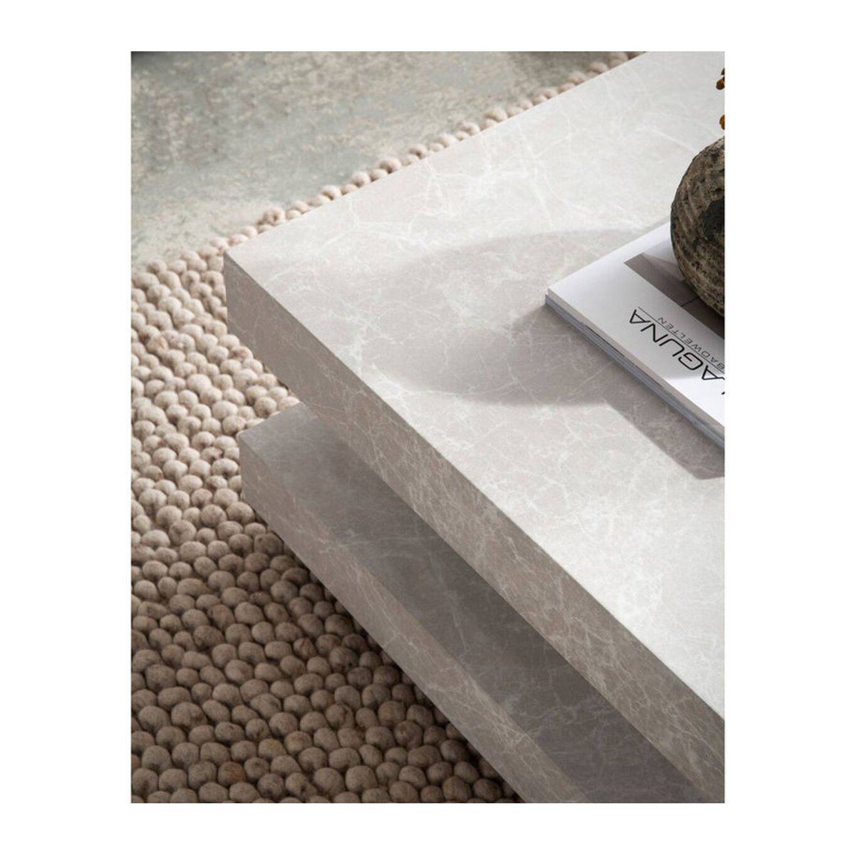 Wohnling Couchtisch Modern Beige B/H/T: 60 x 34 x 60 cm - Bild 3