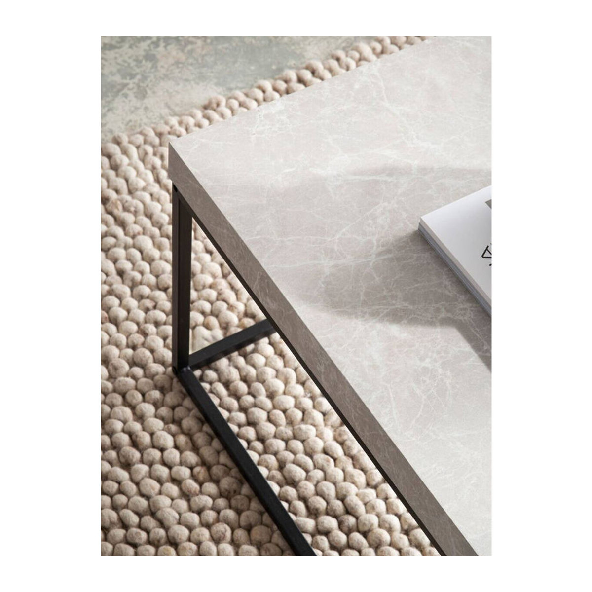 Wohnling Couchtisch Modern in Sandgrau B/H/T: 120 x 38 x 60 cm - Bild 2