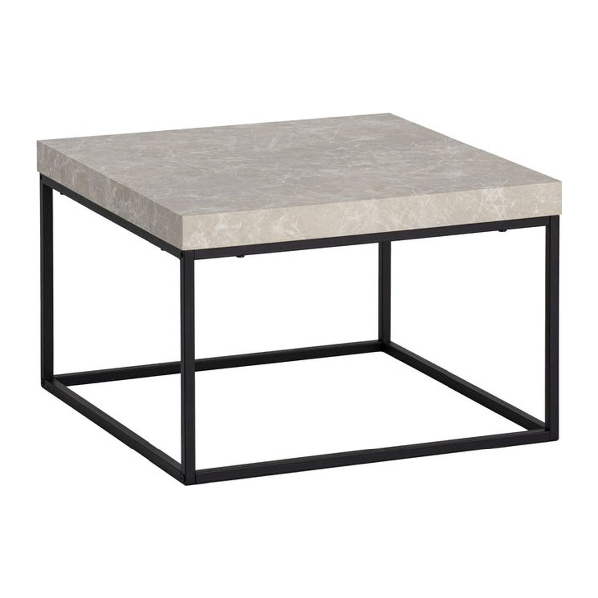 Wohnling Couchtisch Modern Quadratisch in Marmor-Optik Grau B/H/T: 60 x 38 x 60 cm - Bild 1