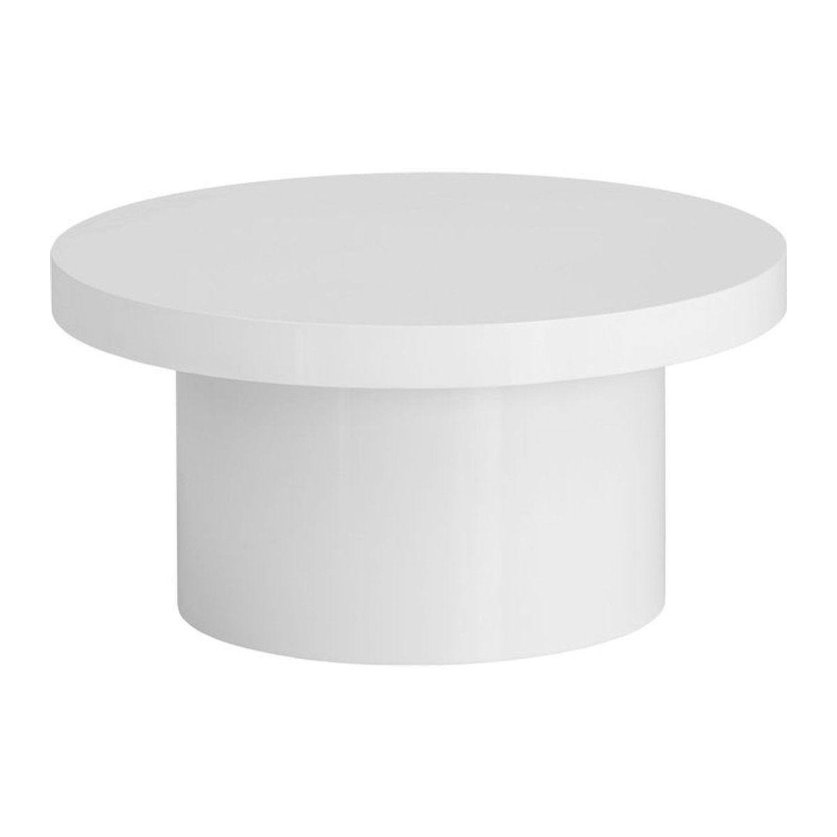 Wohnling Couchtisch rund in Weiß, modern und minimalistisch, B/H/T: 60 x 30 x 60 cm - Bild 1