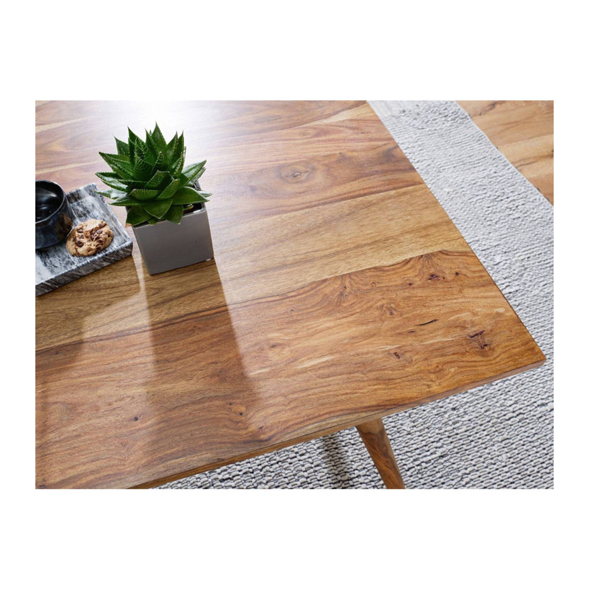 Wohnling Esstisch aus Massivholz in Natur, rechteckig, Landhaus und Skandinavisch Stil, B/T/H: 80 x 80 x 76 cm - Bild 4