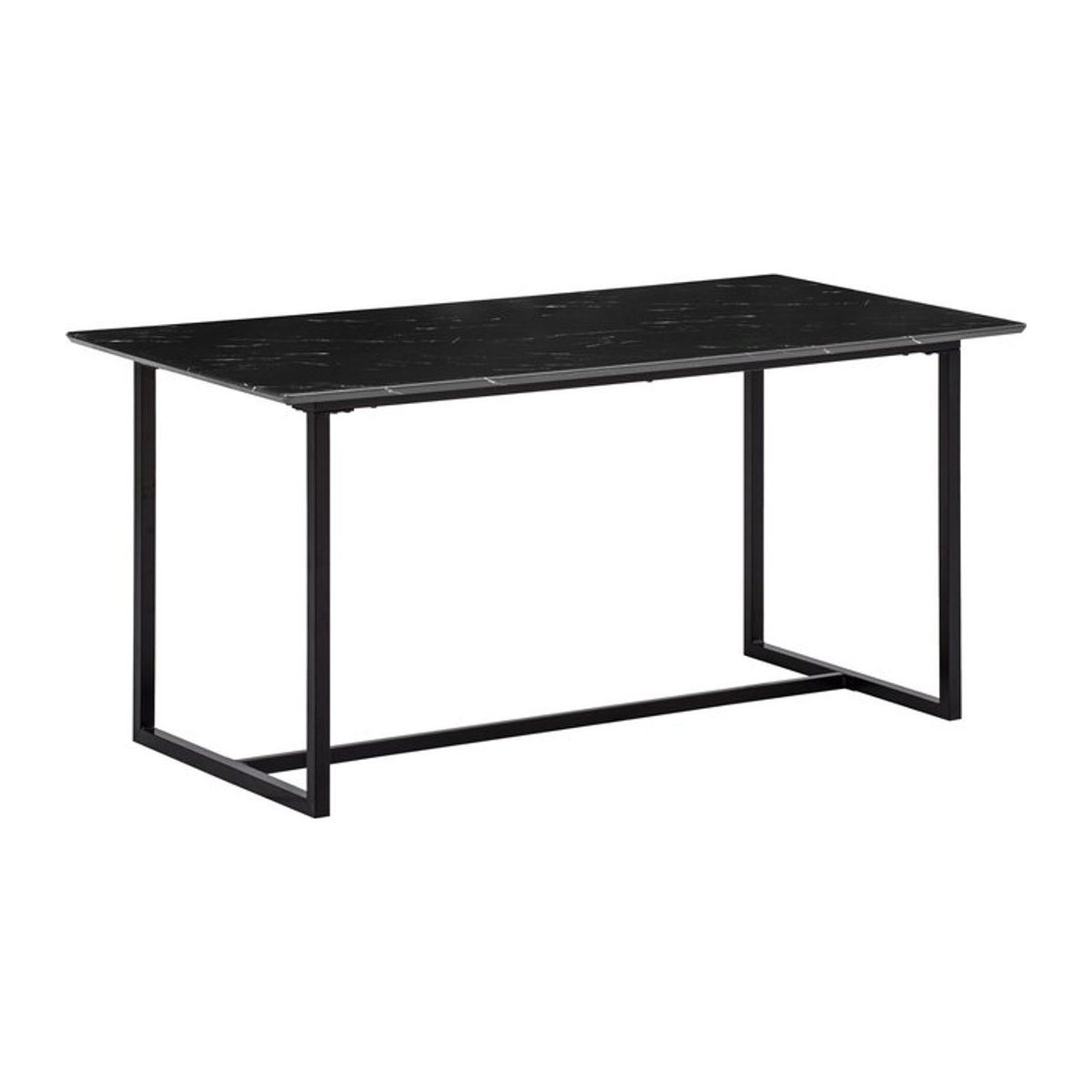 Wohnling Esstisch in Marmoroptik Schwarz, modern und minimalistisch, rechteckig, B/T/H: 180 x 90 x 76 cm - Bild 1