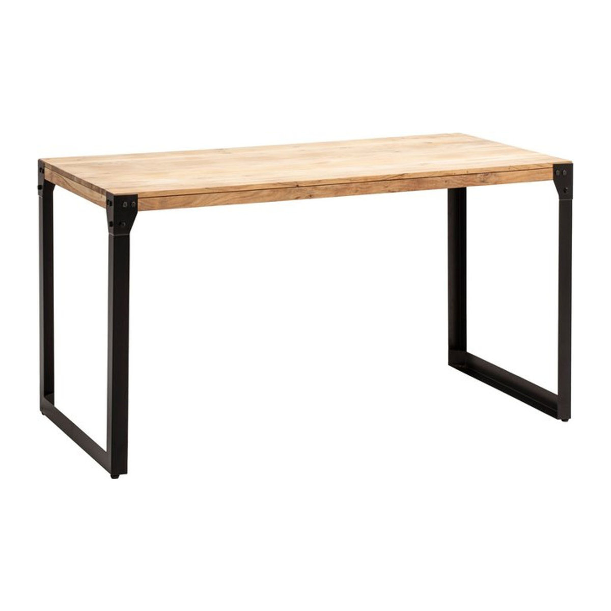 Wohnling Esstisch Industrial aus Akazie Massivholz und Metall, Braun, B/T/H: 120 x 60 x 76 cm - Bild 1