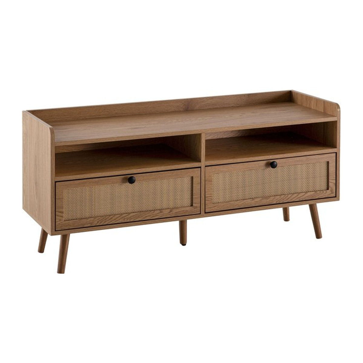 Wohnling Lowboard in Eiche Natur im skandinavischen Design B/H/T: 120 x 56 x 39 cm - Bild 1