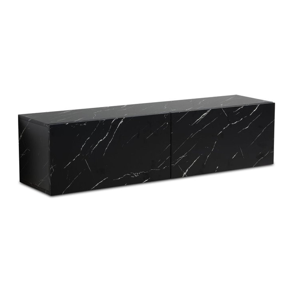 Wohnling Lowboard in Schwarz mit Marmor-Optik, modern und rechteckig, B/H/T: 120 x 30 x 30 cm - Bild 1