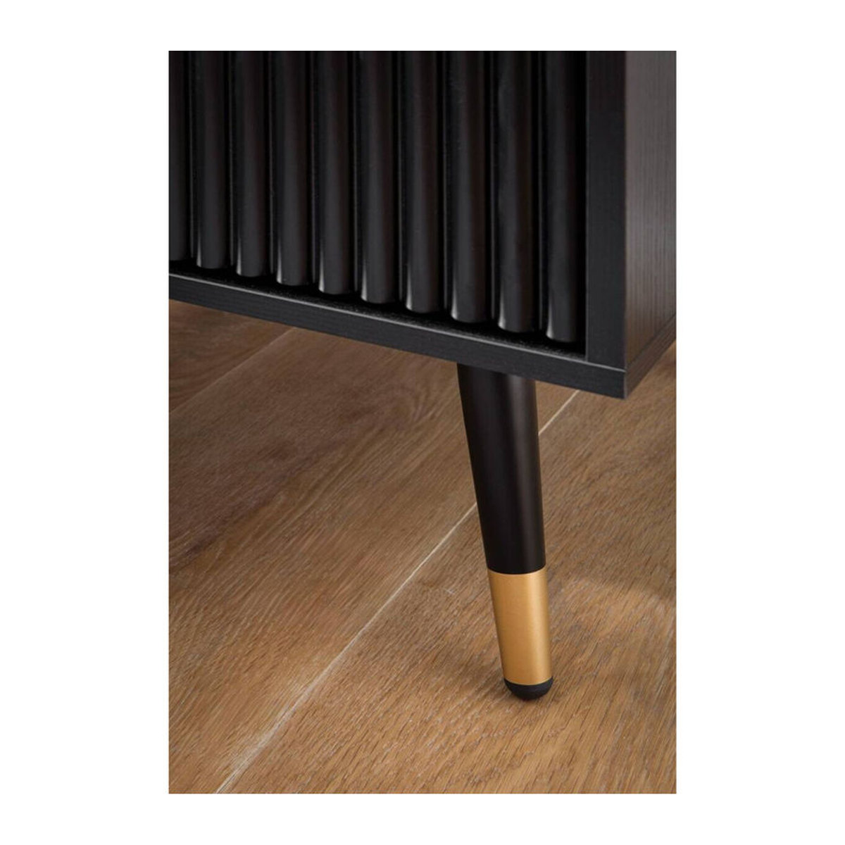 Wohnling Nachttisch in Schwarz im Industrial Design aus Metall und Holzwerkstoff B/H/T: 43,5 x 56 x 39 cm - Bild 3