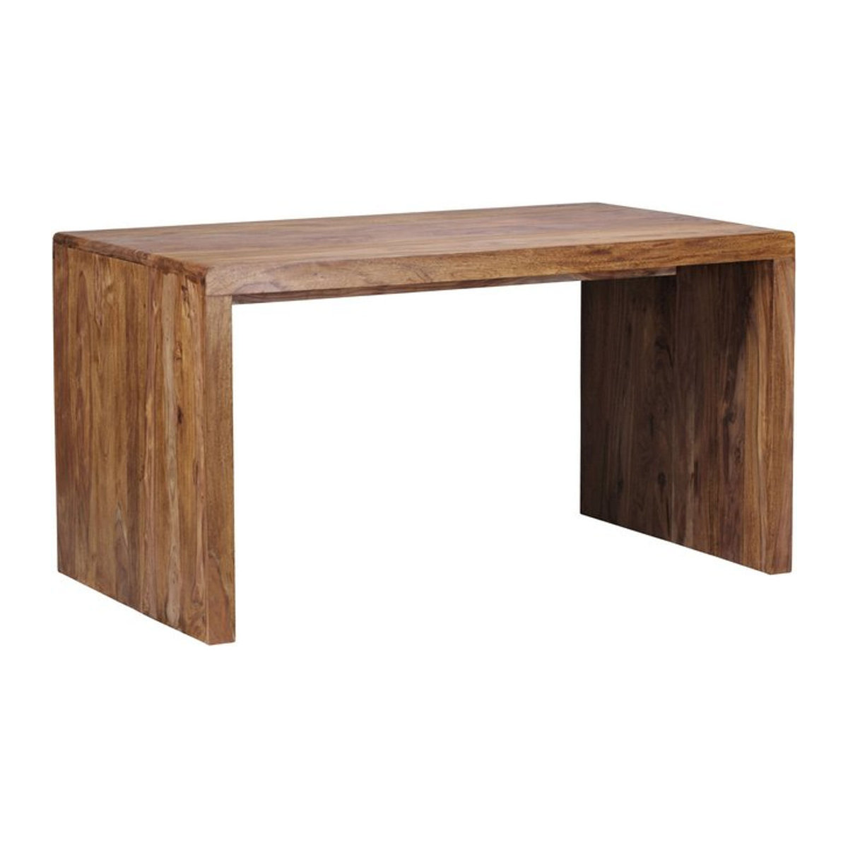 Wohnling Schreibtisch aus Massivholz in Natur Braun B/H/T: 140 x 80 x 76 cm - Bild 1
