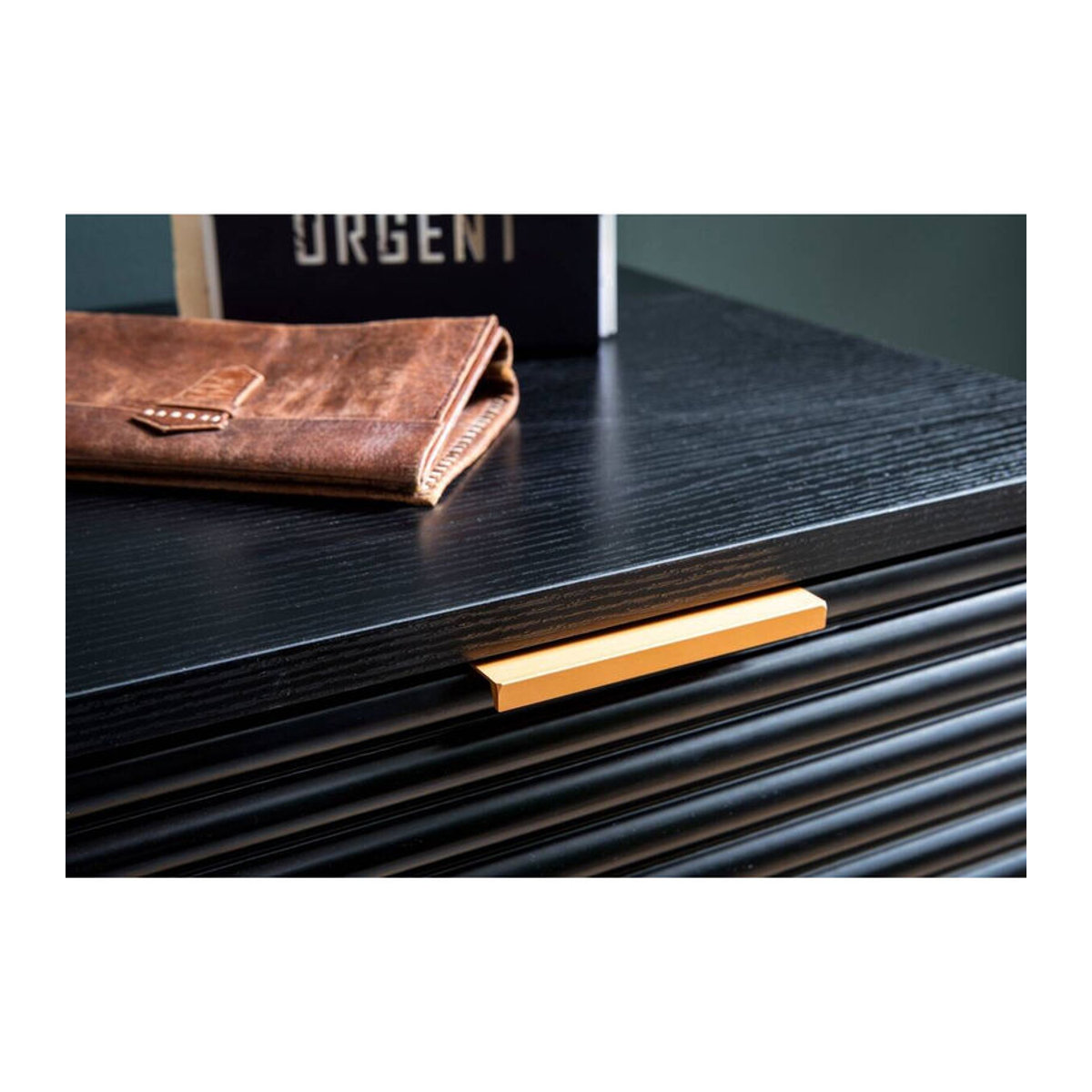 Wohnling Sideboard Schwarz im Industrial Design aus Holzwerkstoff und Metall B/H/T: 77 x 97 x 40 cm - Bild 4