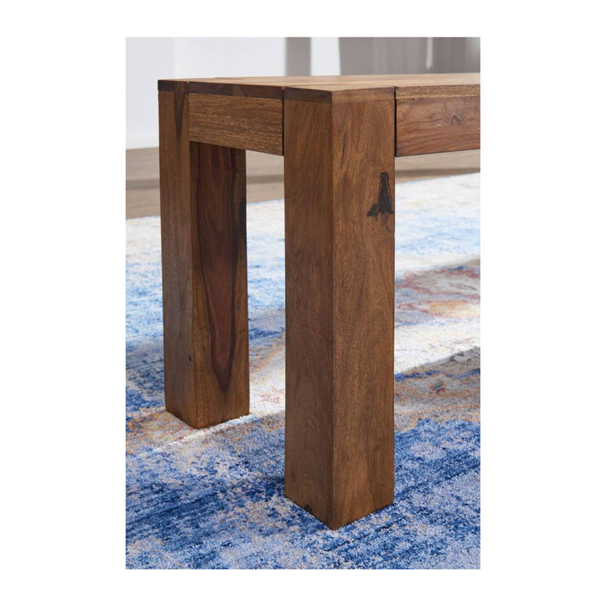 Wohnling Sitzbank aus Massivholz in Natur mit minimalistischem Design B/H/T: 120 x 45 x 35 cm - Bild 3