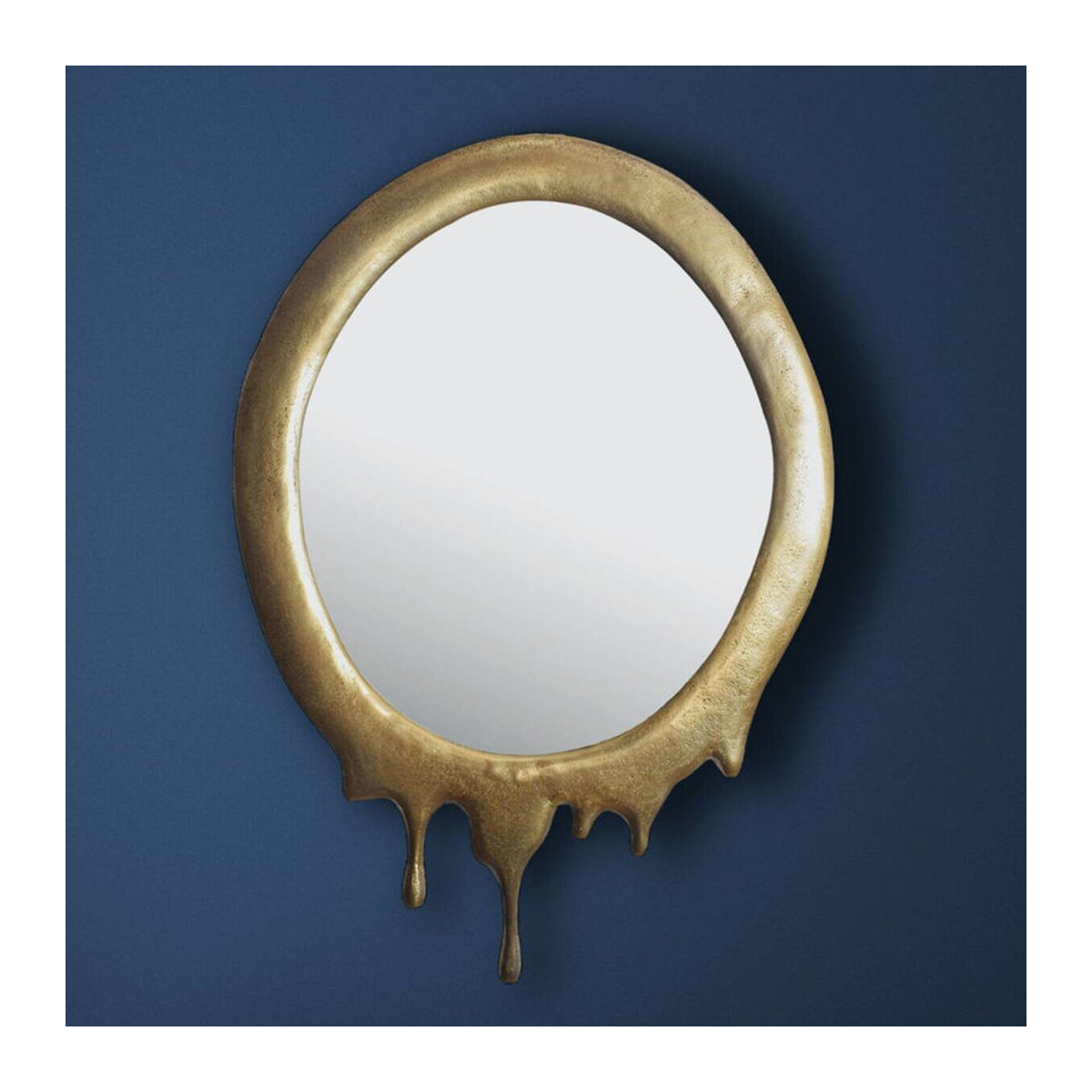 Wohnling Wandspiegel Gold Metall Organisch Modern B/H/T: 50 x 71 x 3 cm - Bild 2