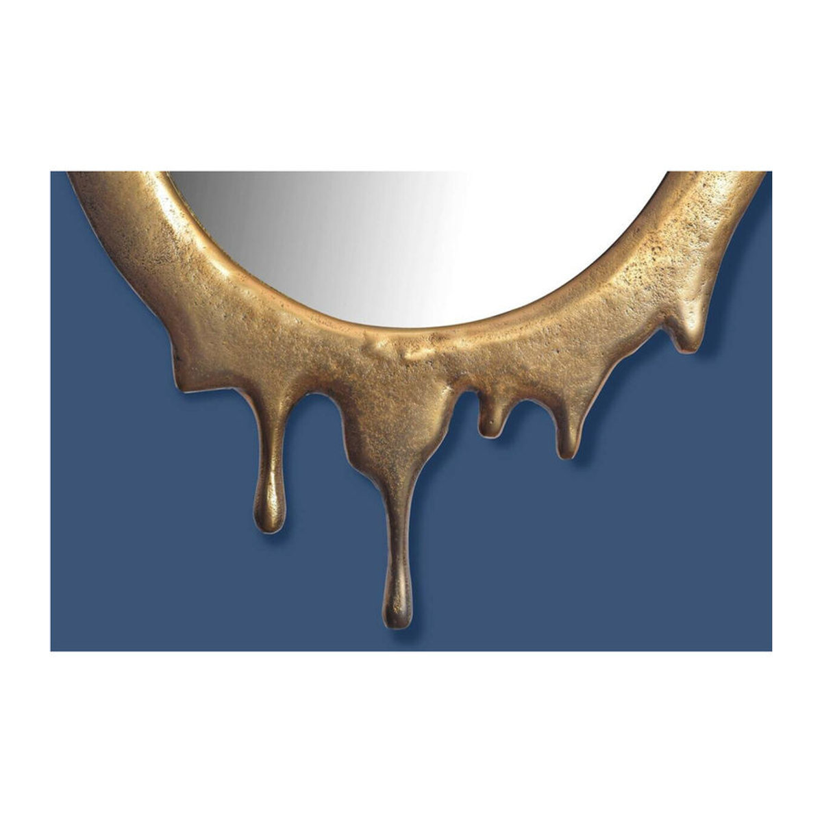 Wohnling Wandspiegel Gold Metall Organisch Modern B/H/T: 50 x 71 x 3 cm - Bild 3