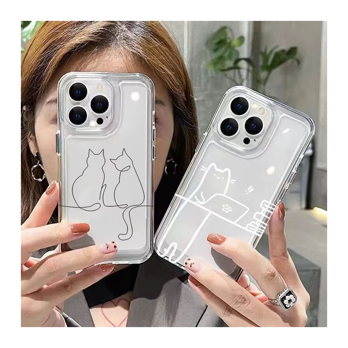 Wolkerfly Transparente Handyhülle mit Katzen-Motiv für Samsung Galaxy S26 S25 S24 S23 S22 Ultra Plus S21 FE A55 A54 A53 A35 A34 A56 aus Kunststoff - Bild 1