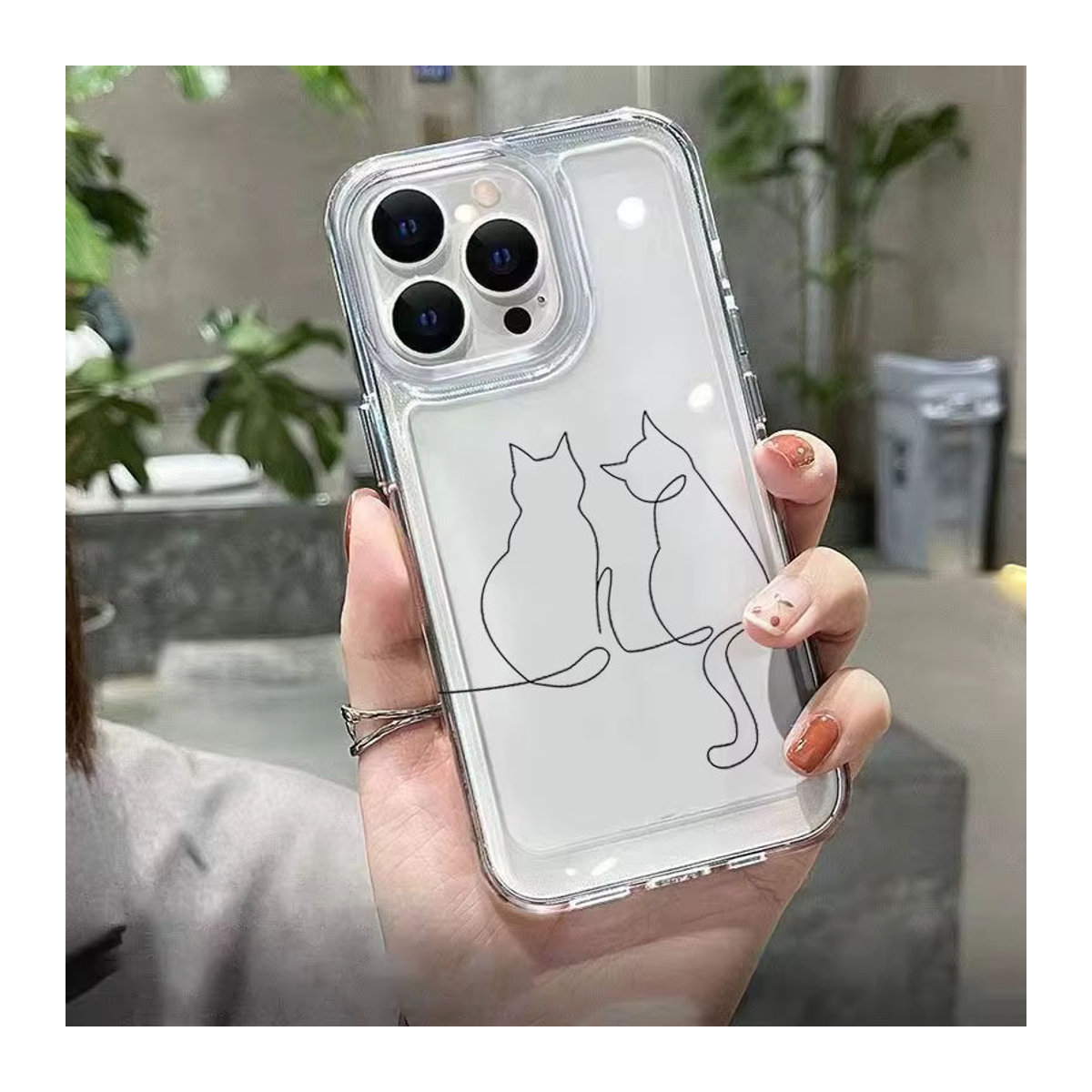 Wolkerfly Transparente Handyhülle mit Katzen-Motiv für Samsung Galaxy S26 S25 S24 S23 S22 Ultra Plus S21 FE A55 A54 A53 A35 A34 A56 aus Kunststoff - Bild 2