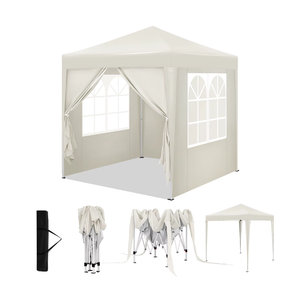 WOLTU Faltbarer Gartenpavillon mit 4 Seitenwänden, wasserdicht und UV-Schutz, B/T: 200 x 200 cm