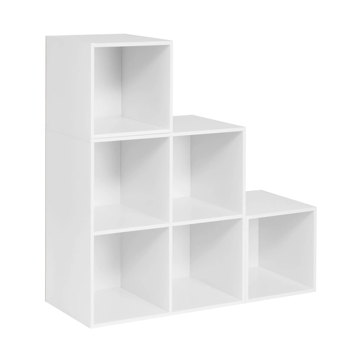 WOLTU Modernes weißes Bücherregal mit 6 Fächern als Würfelregal für Wohnzimmer, Schlafzimmer und Eingangsbereich - Bild 2