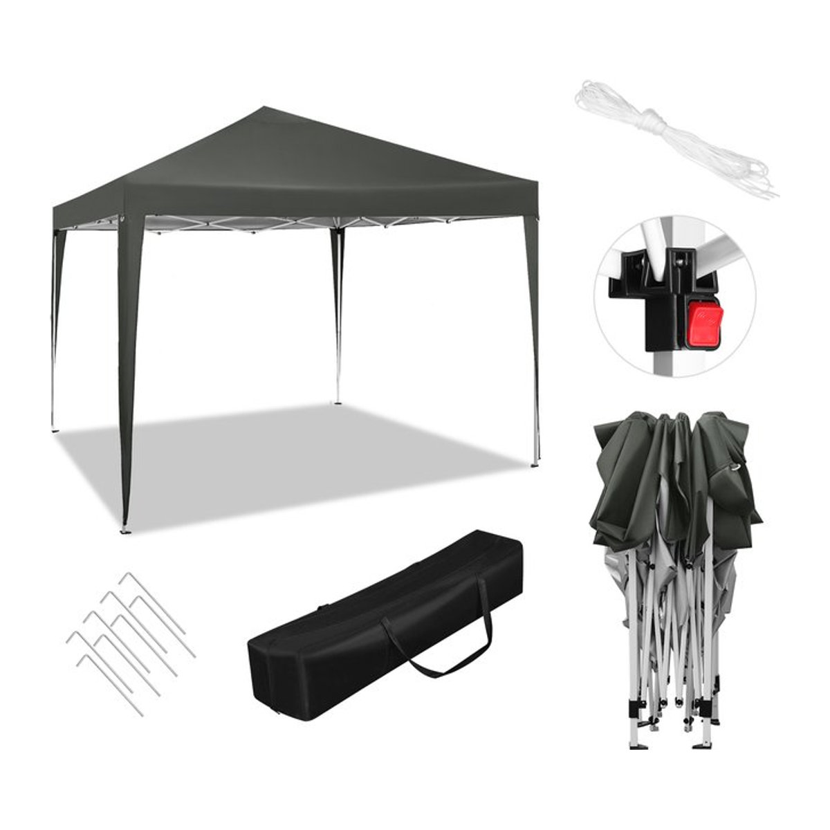 WOLTU Pop-Up Faltbarer Event-Gartenpavillon Wasserdichtes Camping-Festival-Pagodenzelt als Sonnenschutz für Hochzeit und Strandparty - Bild 1