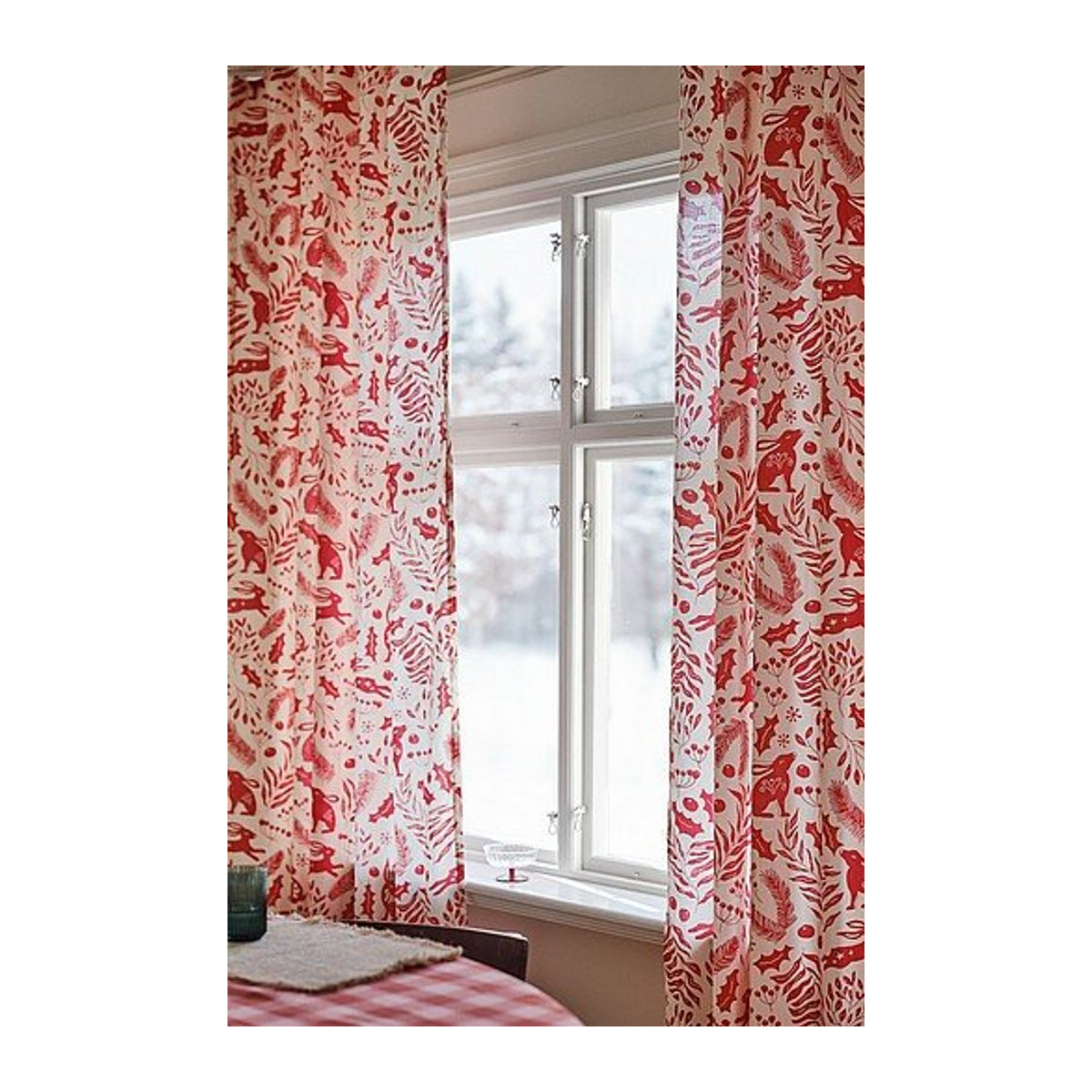 WONDERWORLD Vorhang im 2er-Pack rot semi-transparent - Bild 1