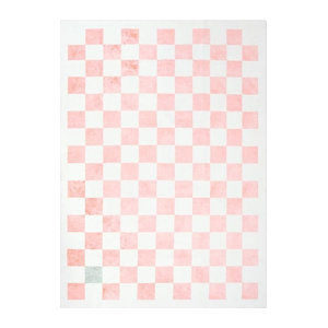 Wonnitar Karo-Teppich in Rosa, waschbar und rutschfest, ideal für Kinderzimmer und Wohnzimmer im Boho-Retro-Stil
