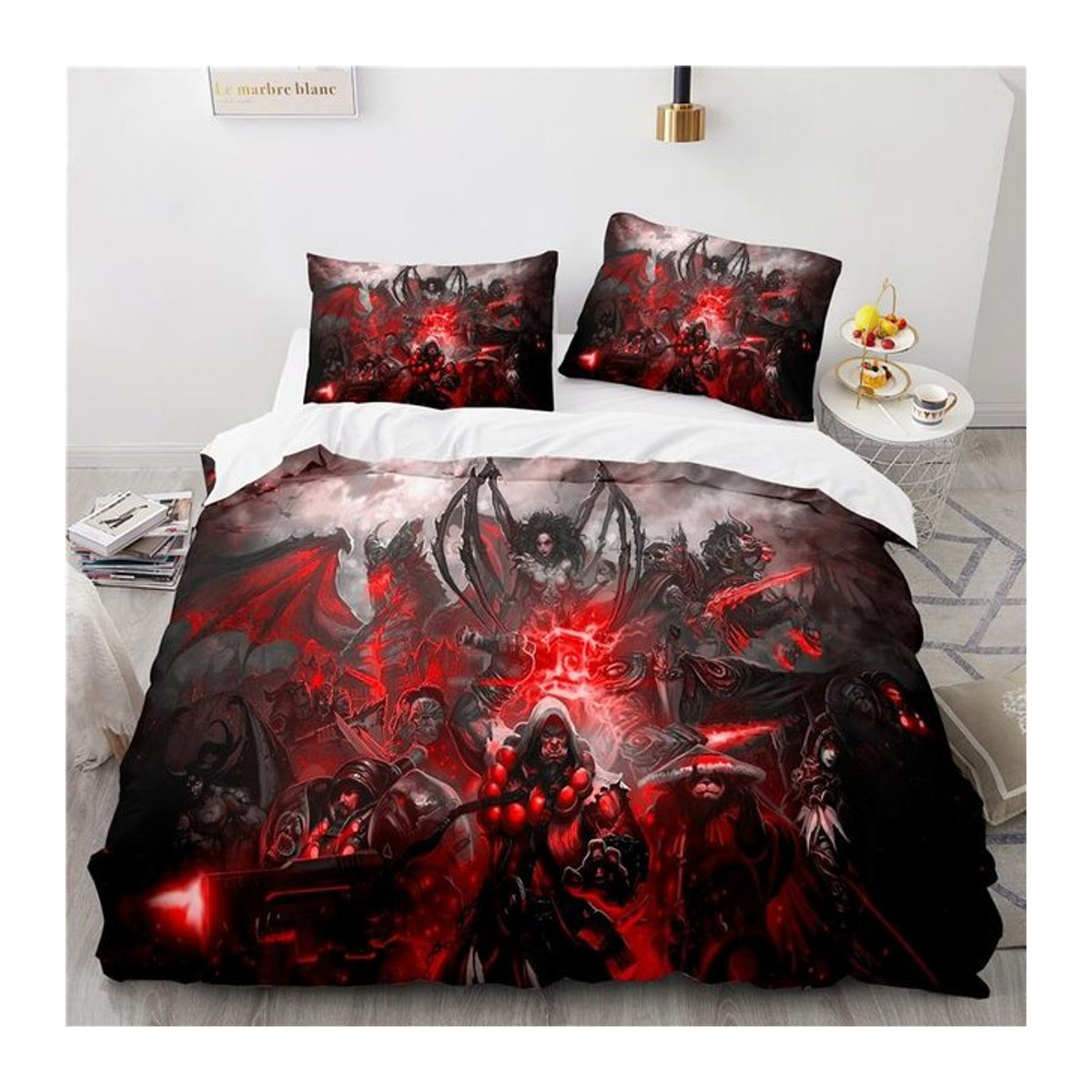 World of Warcraft Bettwäsche Set Horde Banner Flagge Druck in Rot, B/H: 140 x 210 cm - Bild 1