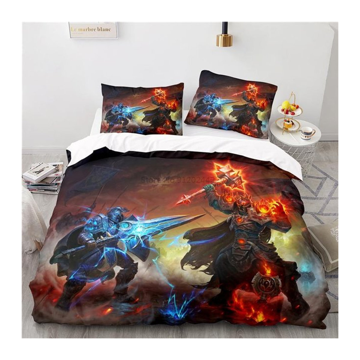 World of Warcraft Bettwäsche Set Horde Banner Flagge mit Kissenbezug, mehrfarbig, B/H: 140 x 210 cm - Bild 1