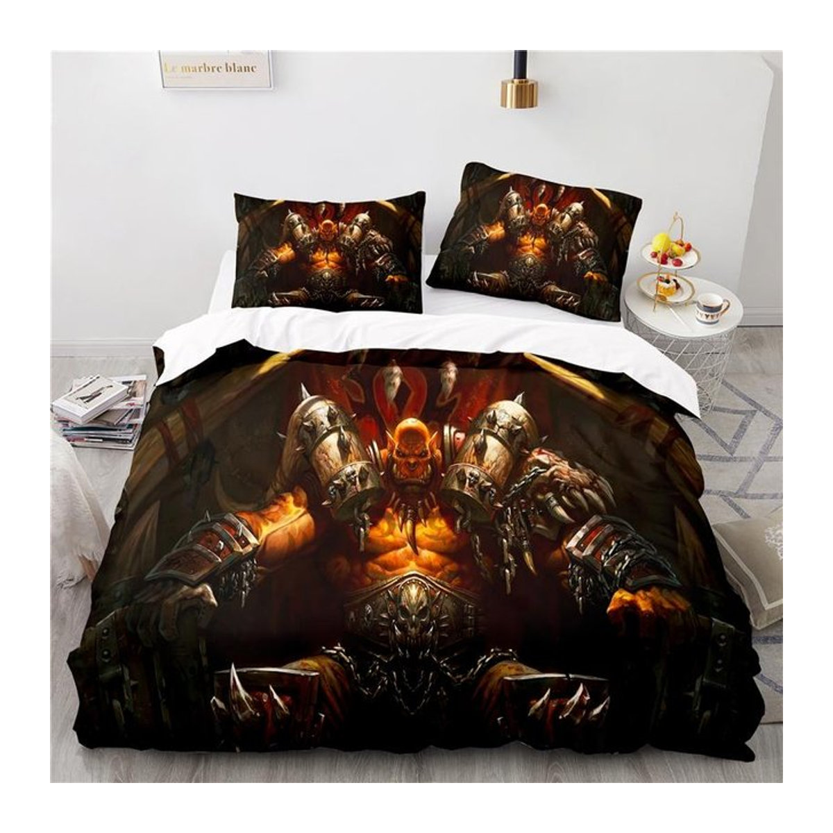 World of Warcraft Bettwäsche Set mit Horde Banner Flagge Druck, mehrfarbig, B/H: 200 x 200 cm - Bild 1