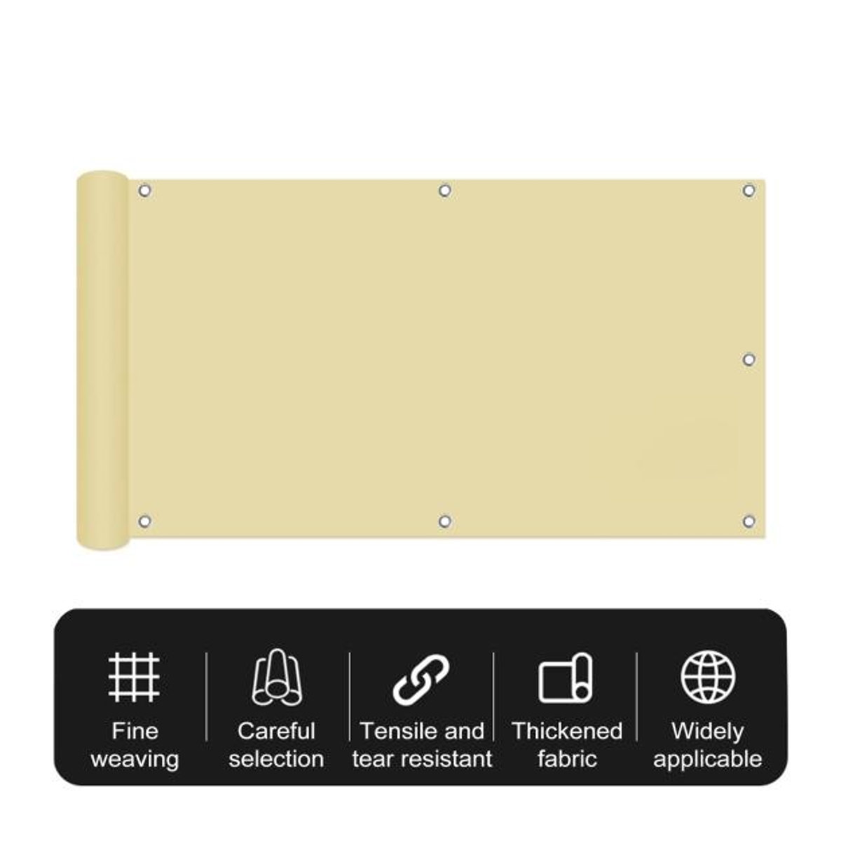 WOW My Garden Sichtschutz und Schattennetz aus Kunststoff in Beige, 5m - Bild 3